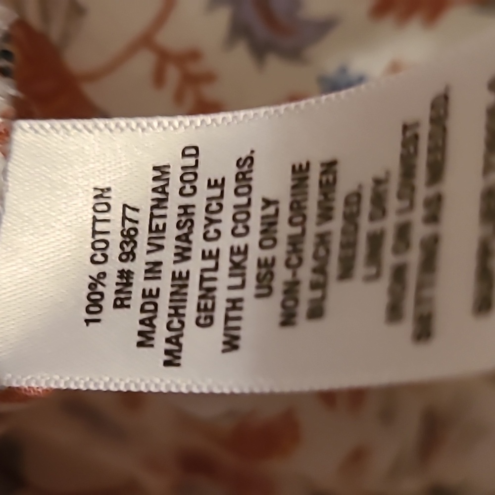 A.N.A. WOMEN'S RED & WHITE FLORAL PLUS SIZE PEASANT TOP SIZE 0X WOMAN - Picture 8 of 16